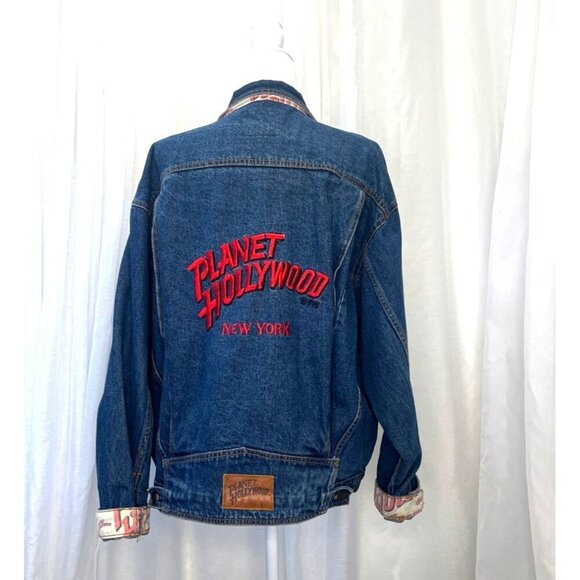 Planet Hollywood New York Denim Jean Jacket Vintage 90s unisex Collectible Rare - Picture 4 of 6